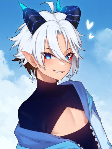 Bust-up illustration for @official_caelum